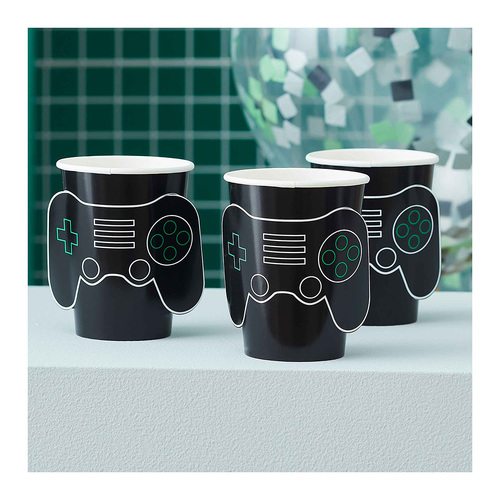 Game Controller Paper Cups Pop Out Controller 266ml 8 Pack