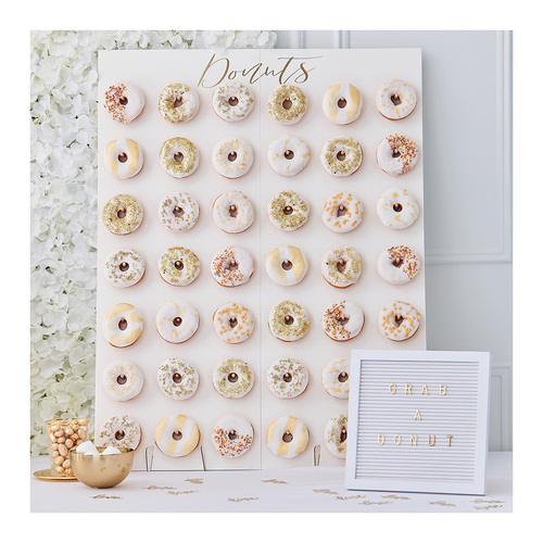 Gold Wedding Larger Donut Wall