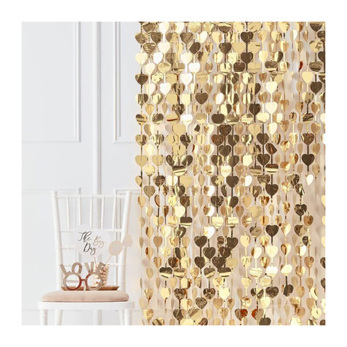 Gold Wedding Heart Backdrop