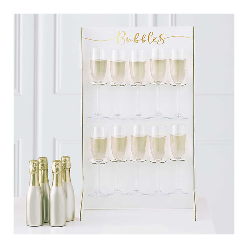 Gold Wedding Prosecco Wall