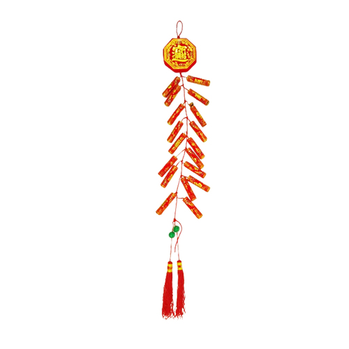 Chinese New Year Fire Cracker Ornament with Luck Motif