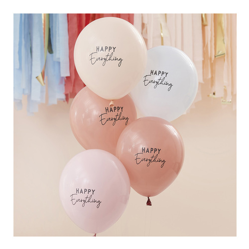 Happy Everything Balloon Muted Pastels 5 Pack