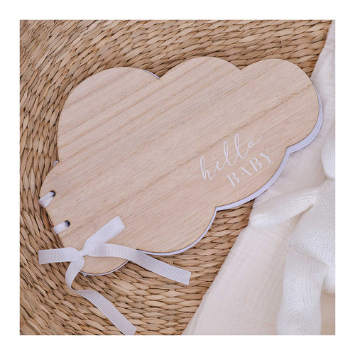 Hello Baby Wooden Hello Baby Cloud Baby Shower Guest Book