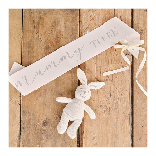 Hello Baby Cream Mummy to Be Baby Shower Sash