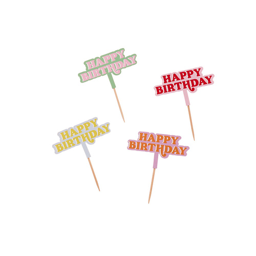 Bright Banquet Happy Birthday Food Picks 12 Pack