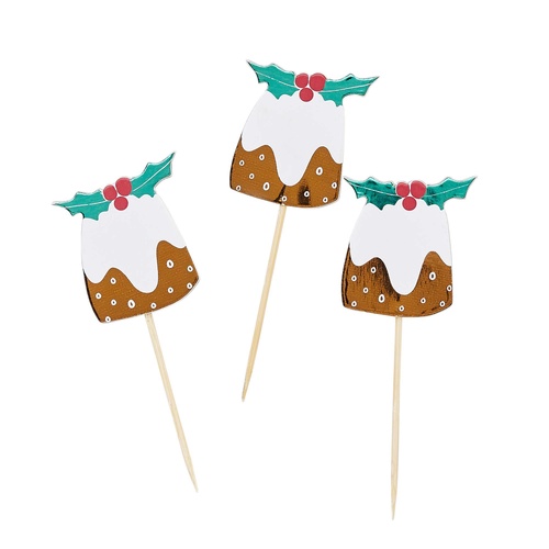 Core Christmas Christmas Pudding Food Picks 6 Pack