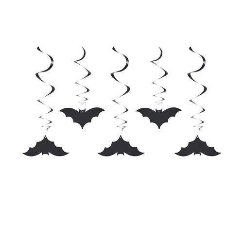 Creepy Chic Bat Swirl Decorations 5 Pack