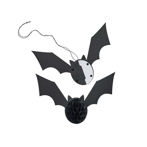 Creepy Chic Bat Hanging Honeycomb Decoration 3 Pack