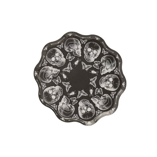Creepy Chic Skull Paper Plate NPC 23cm 8 Pack