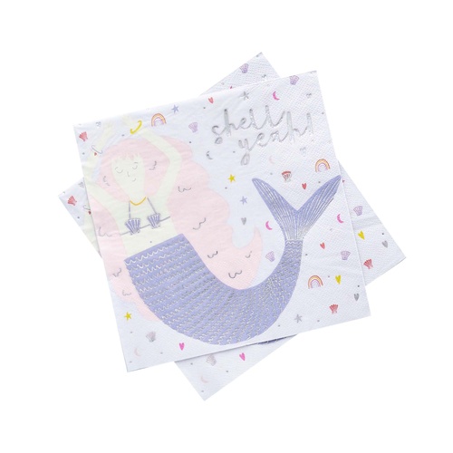 Enchanted Mermaid Lunch Napkins 16 Pack