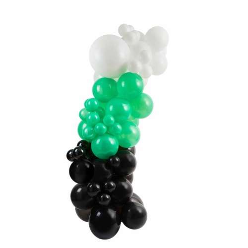 General Party Green, Black & White Balloon Arch Kit