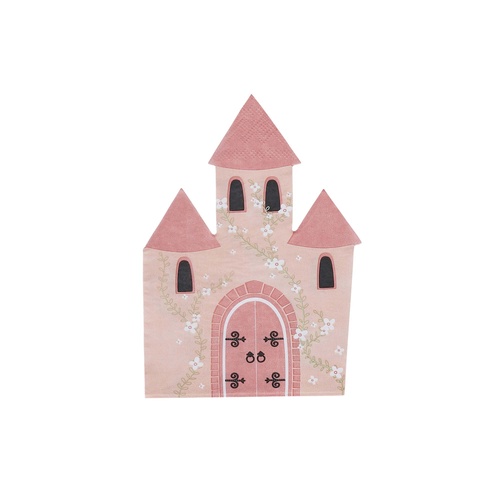 Little Princess Castle Shaped Napkins 16 Pack