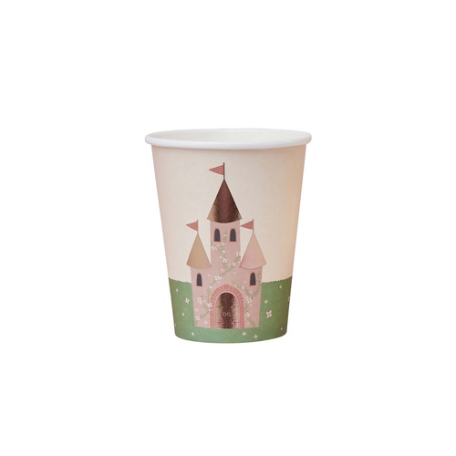 Little Princess Castle Paper Cups 250ml 8 Pack