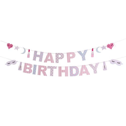 Pamper Party 'Happy Birthday' Card Banner 2.2m