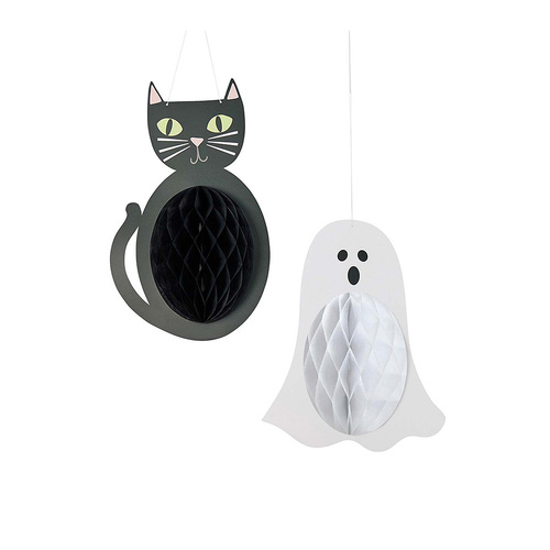 Retro Halloween Spook Friends Hanging Honeycomb 2 Pack