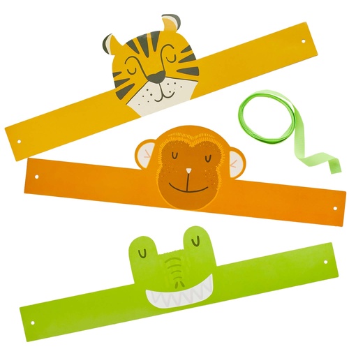 Snappy Birthday Animal Headbands 6 Pack