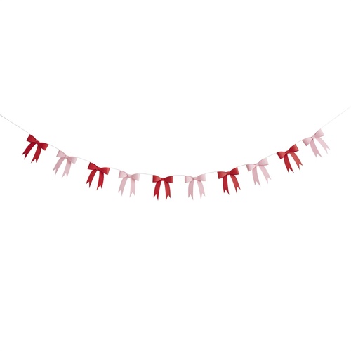 Santa Baby Pink & Red Bow 3D Card Garland 2.5m