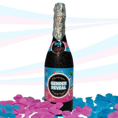 Gender Reveal Champagne Confetti Cannon Pink / Blue