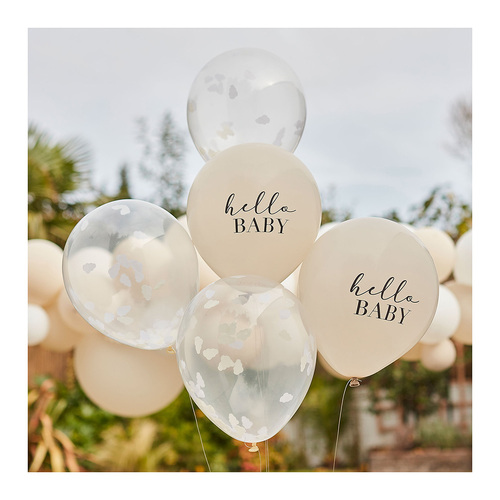 Hello Baby Balloon Bundle Hello Baby & Confetti Clouds 5 Pack
