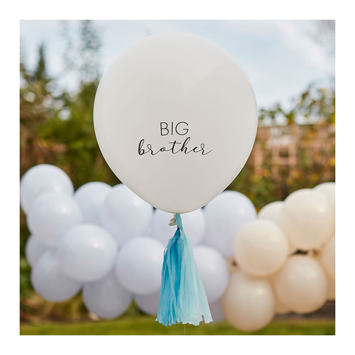 Hello Baby Balloon Big Brother White 3 Pack