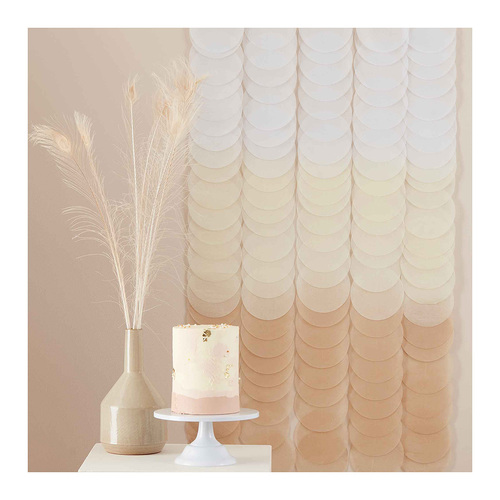 Hello Baby Backdrop Tissue Paper Discs Brown Ombre 18 Pack