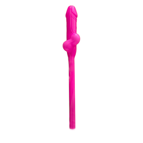 Willy Straws Hot Pink 28cm