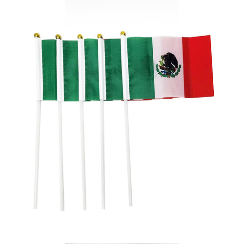 Mexico Hand Flags 5 Pack