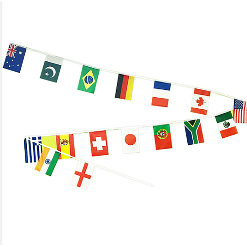 World Bunting Flag 16 Flags 6mts Length