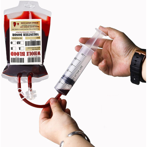 Party Blood Bags for Drinks 10 Pack