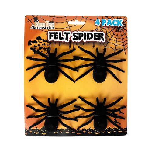 Felt Spider 10x7cm 4 Pack