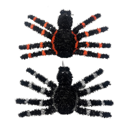 Tinsel Halloween Spider Jumbo 60x37cm 