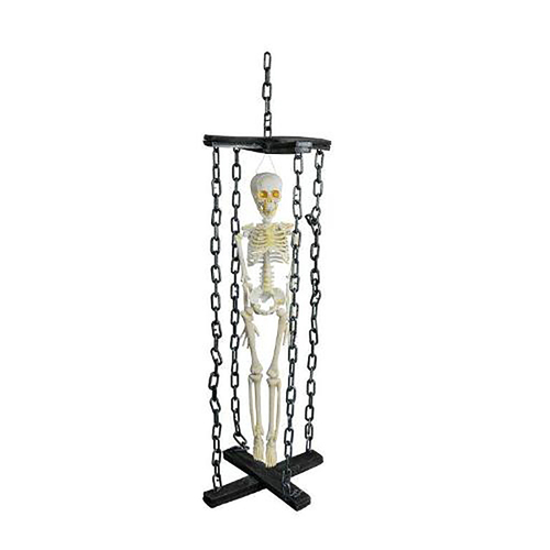  Halloween Hanging Caged Skeleton 