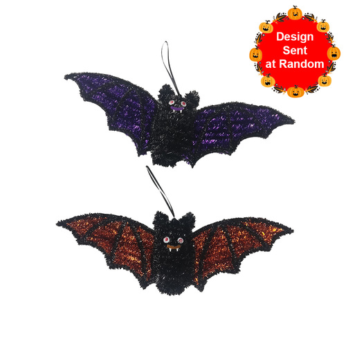 Halloween Tinsel Decoration Bat 40x16cm