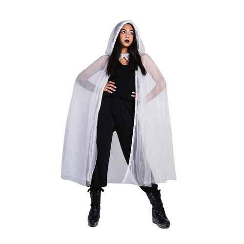 Ladies witch Hood White Gauze Cloak