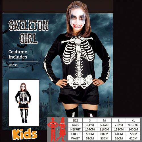 Skeleton Halloween Costume For Girls