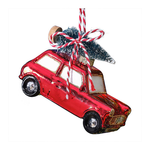 Merry & Bright Novelty Car Tree Hanging Decoration