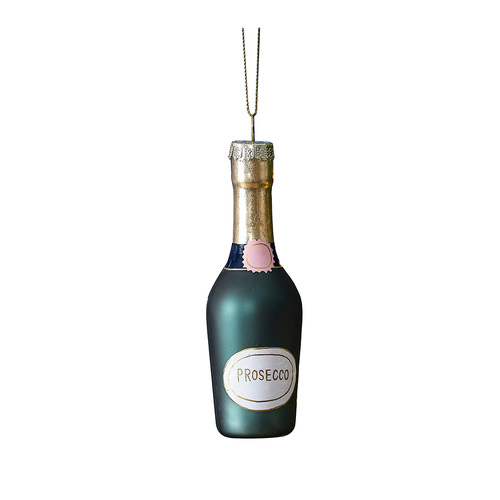 Merry & Bright Novelty Prosecco Bottle Hanging Tree Decoration
