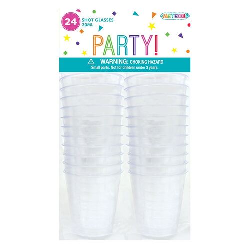 Clear Shot Glasses 30ml 24 Pack