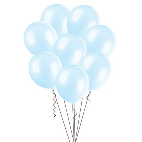 25cm Baby Blue Decorator Balloons 20 Pack