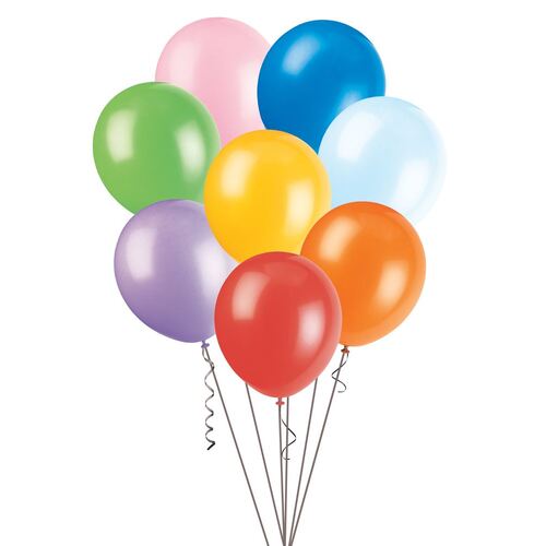 25cm Assorted Colours Decorator Balloons 20 Pack