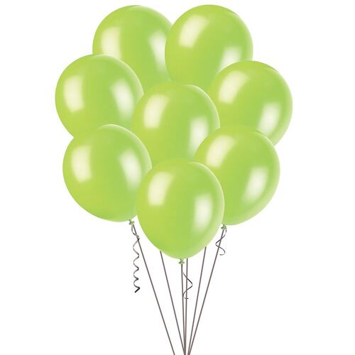 25cm Lime Green Decorator Balloons 20 Pack
