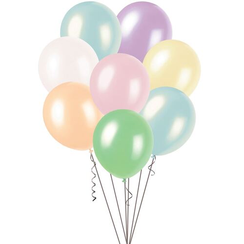 25cm Assorted Colours Pearl Balloons 20 Pack