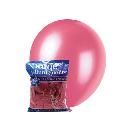 30cm Bubblegum Pink Decorator Balloons 100 Pack