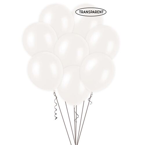 30cm Clear Decorator Balloons 25 Pack