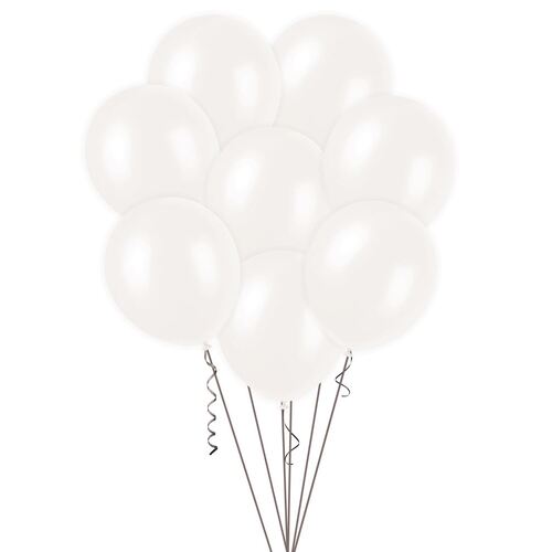 30cm White Decorator Balloons 25 Pack