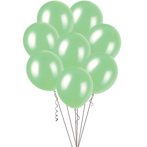 30cm Green Pearl Balloons 100 Pack