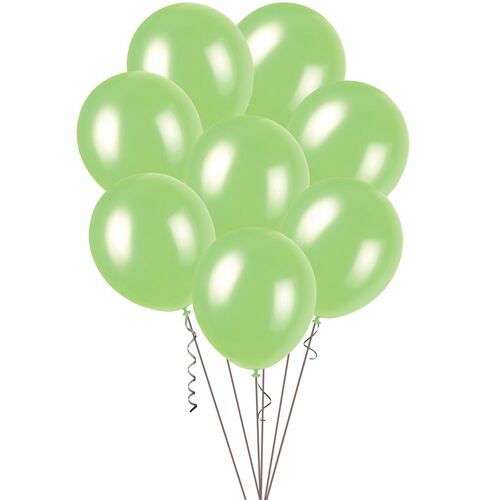 30cm Lime Green Pearl Balloons 100 Pack
