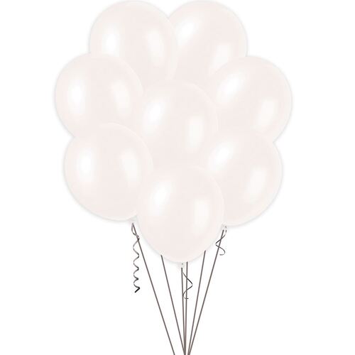 30cm White Pearl Balloons 25 Pack