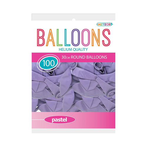 Purple Pastel Macaron Balloons 30cm 100 Pack