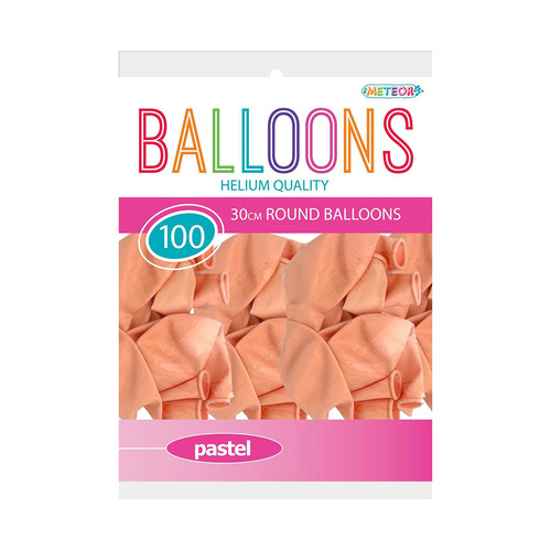 Orange Pastel Macaron Balloons 30cm 100 Pack